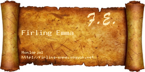 Firling Emma névjegykártya